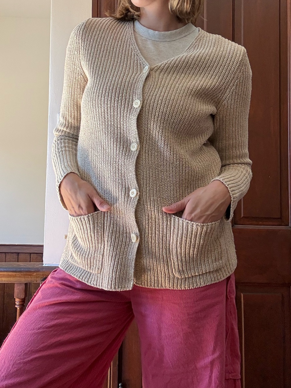 Ralph Lauren Natural Fibers Cream Cardigan
